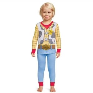 Disney Pixar Toy Story Cowboy Woody Character Toddler Boy Cosplay Snug Fit PJs